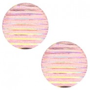Basic cabochon 20mm stripe Vintage pink holographic
